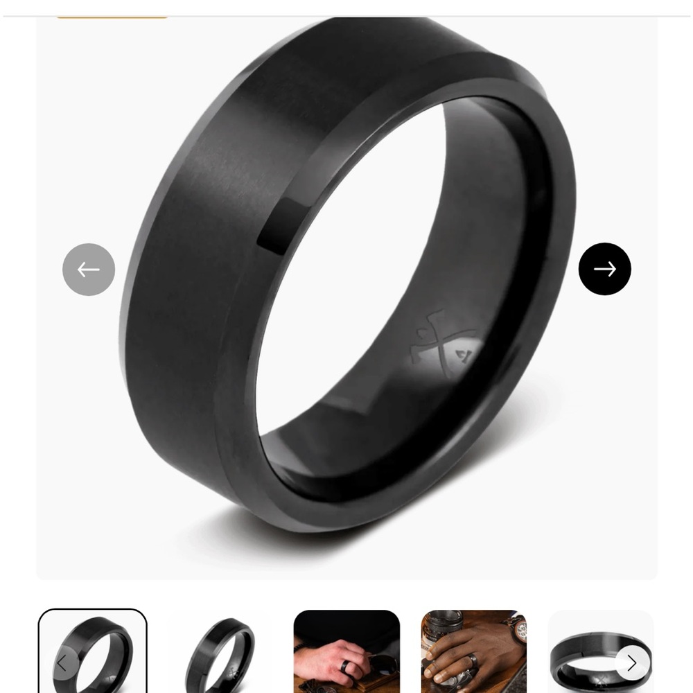 Manly Bands “The Baller” Tungsten ring